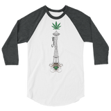 Seattle Space Needle - 3/4 sleeve raglan shirt