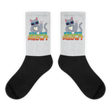 Smoke Meowt - Black foot socks