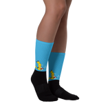 Toking Pokemon Blue - Black foot socks