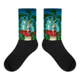 Alice in Wonderland - Black foot socks