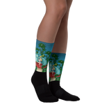 Alice in Wonderland - Black foot socks