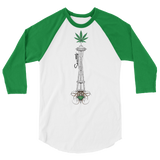 Seattle Space Needle - 3/4 sleeve raglan shirt