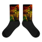 Space Lion - Black foot socks