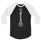 Seattle Space Needle - 3/4 sleeve raglan shirt