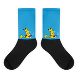 Toking Pokemon Blue - Black foot socks