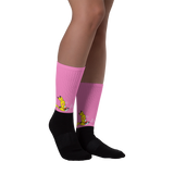 Toking Pokemon Pink - Black foot socks