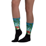 Alice in Wonderland - Black foot socks