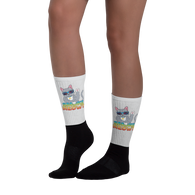 Smoke Meowt - Black foot socks