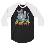 Smoke Meowt - 3/4 sleeve raglan shirt