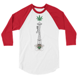 Seattle Space Needle - 3/4 sleeve raglan shirt