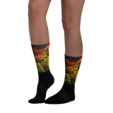 Space Lion - Black foot socks