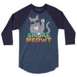 Smoke Meowt - 3/4 sleeve raglan shirt