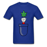 Tops & Tees Pocket Power Up Men's T-Shirt Weed T Shirt Super Mario Bro Plumber Funny Tshirt Gamer Yellow Cotton Streetwear