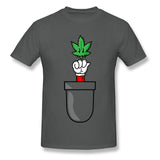 Tops & Tees Pocket Power Up Men's T-Shirt Weed T Shirt Super Mario Bro Plumber Funny Tshirt Gamer Yellow Cotton Streetwear