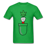 Tops & Tees Pocket Power Up Men's T-Shirt Weed T Shirt Super Mario Bro Plumber Funny Tshirt Gamer Yellow Cotton Streetwear