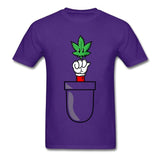 Tops & Tees Pocket Power Up Men's T-Shirt Weed T Shirt Super Mario Bro Plumber Funny Tshirt Gamer Yellow Cotton Streetwear
