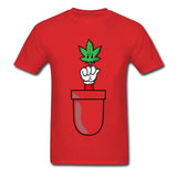 Tops & Tees Pocket Power Up Men's T-Shirt Weed T Shirt Super Mario Bro Plumber Funny Tshirt Gamer Yellow Cotton Streetwear