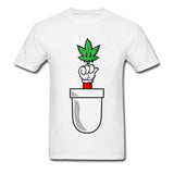 Tops & Tees Pocket Power Up Men's T-Shirt Weed T Shirt Super Mario Bro Plumber Funny Tshirt Gamer Yellow Cotton Streetwear