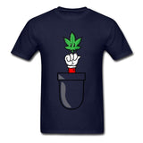 Tops & Tees Pocket Power Up Men's T-Shirt Weed T Shirt Super Mario Bro Plumber Funny Tshirt Gamer Yellow Cotton Streetwear